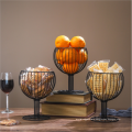 Red wine glass fruit basket